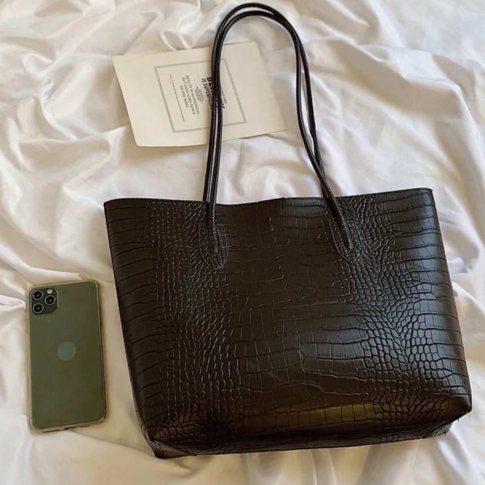 Versatile Embossed Handbag