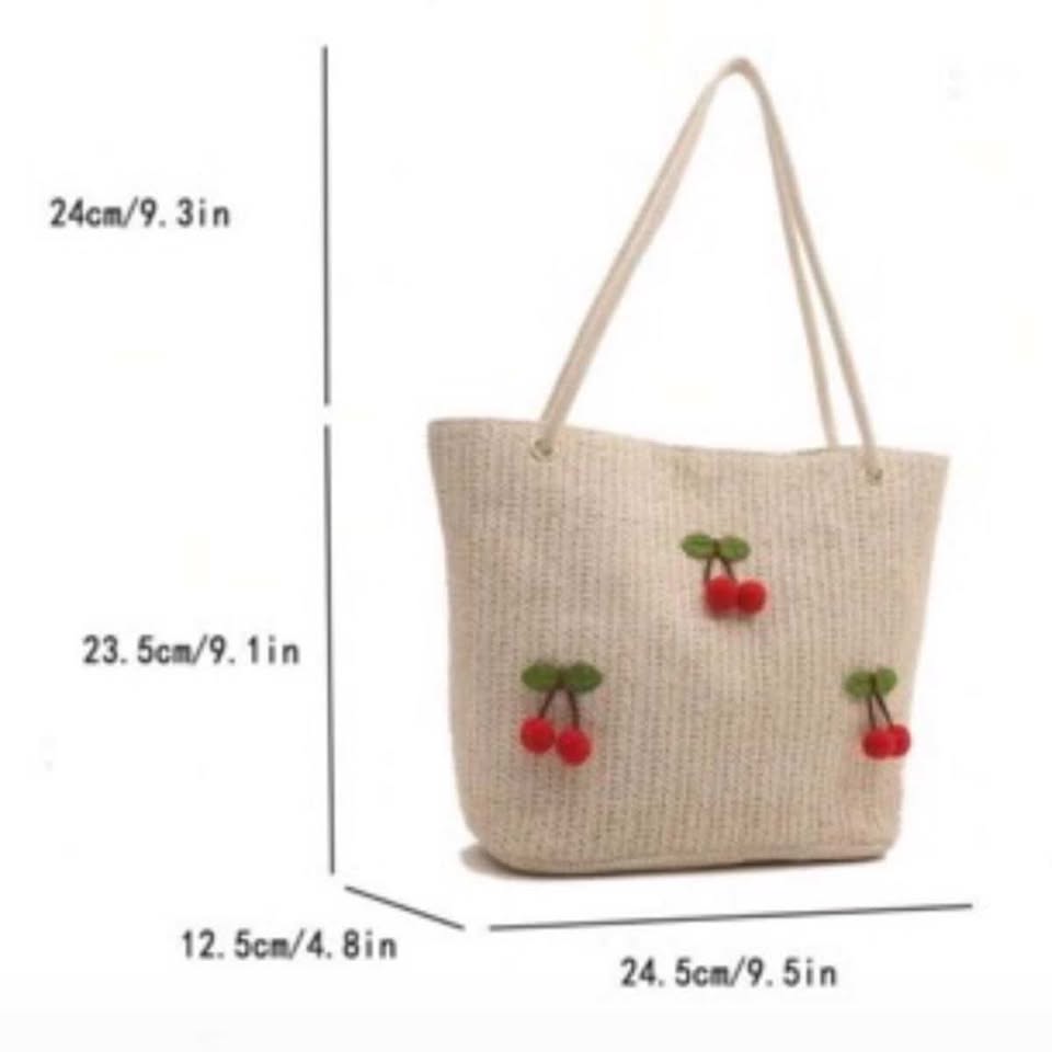 Cherry Woven Handbag