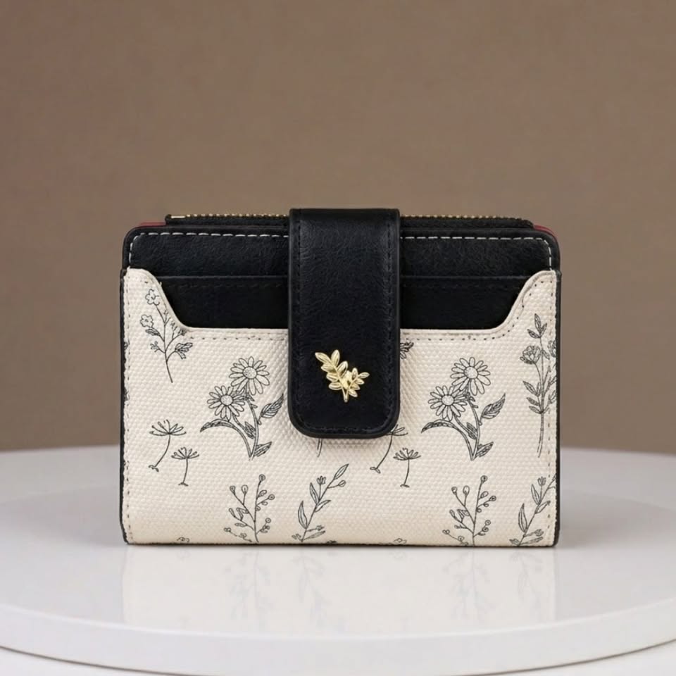 The Flora Black Wallet