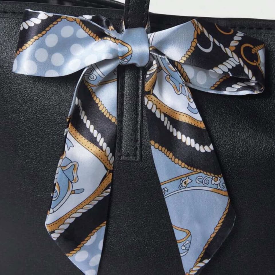 Black Classic Ribbon Tote