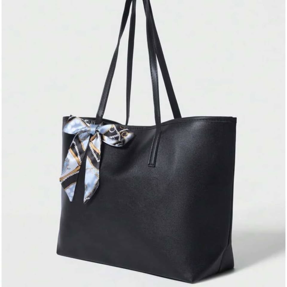 Black Classic Ribbon Tote