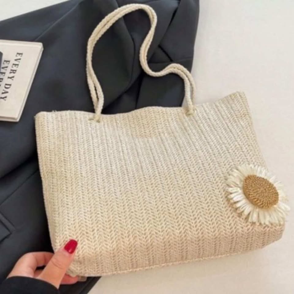 Woven Sunflower Handbag