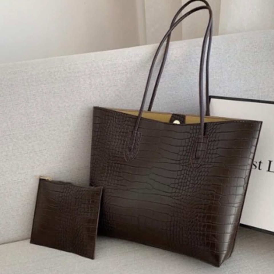 Versatile Embossed Handbag