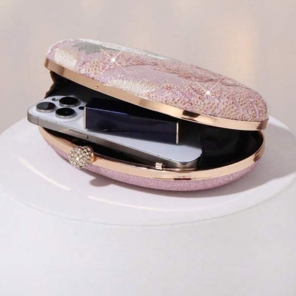 Round Sequin Clutch