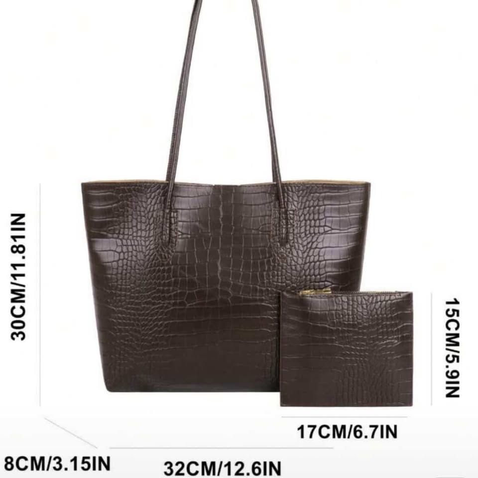 Versatile Embossed Handbag
